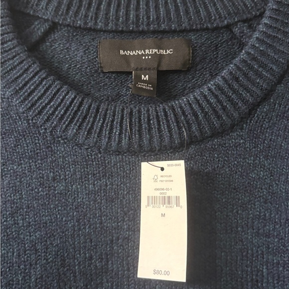 Banana Republic Navy Knit Pullover - Picture 2 of 2